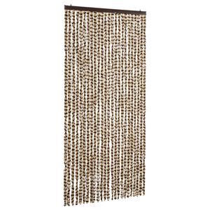 vidaXL Zasłona przeciwko owadom, beż i brąz, 100x220 cm, szenil