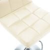 vidaXL Stołki barowe, 2 szt., kremowe, obite sztuczną skórą