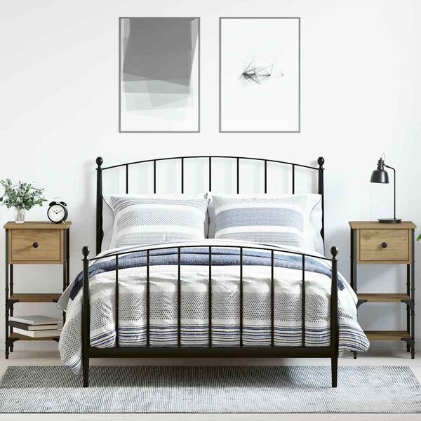 vidaXL Szafka Nocna z szufladą 2 pcs Brązowy 33.5 x 36 x 70 cm