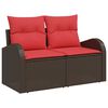 vidaXL Sofa Ogrodowa Brązowy 124 x 62 x 85cm polirattan