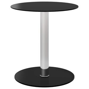 vidaXL Stolik kawowy, czarny, 40 cm, szkło hartowane