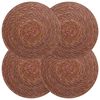 vidaXL Podkładki z trawy morskiej 4 pcs brązowy &Oslash; 30 cm