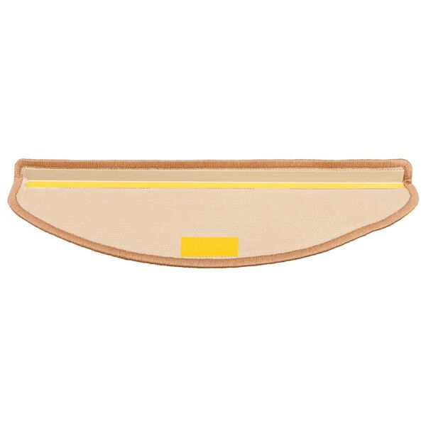 vidaXL Samoprzylepne nakładki na schody, 5 szt., 65x21x4 cm, beżowe