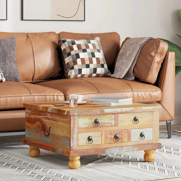 vidaXL Stolik kawowy z drewna odzyskanego, 70 x 70 x 38 cm