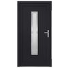 vidaXL Drzwi wejściowe, antracytowe, 108x208 cm, PVC