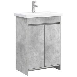 vidaXL Zestaw mebli łazienkowych Betonowy szary 81 x 40 x 84,5 cm