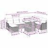 vidaXL Zestaw Sof na Ogr&oacute;d z poduszką 9 pcs Beżowy Polirattan