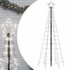 vidaXL Choinka świąteczna LED z kolcami 220 diod LED Zimna biel 180 cm