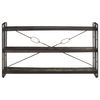 vidaXL 3-poziomowy regał, czarny, 140x30x80 cm, lite drewno mango