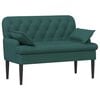 vidaXL Sofa dwuosobowa z guzikowym pikowaniem Ciemnozielony tkanina