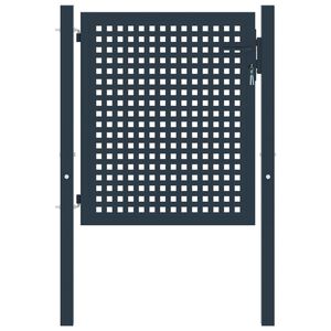 vidaXL Brama ogrodzeniowa Antracyt 102x75 cm Stal