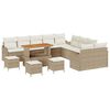 vidaXL Zestaw Sof na Ogr&oacute;d 14 pcs Beżowy polirattan