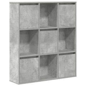 vidaXL Regał, szarość betonu, 89x24x101,5 cm, materiał drewnopochodny