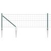vidaXL Płot Euro z Kolcami 50 x 0,4 m Stal pokryta PVC zielony Siatka