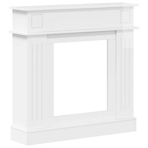 vidaXL Obudowa kominka Biały wysoki połysk 102 x 26 x 100 cm