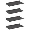 vidaXL P&oacute;łka wisząca 4 pcs Czarny 40 x 18 x 2,5 cm Stal