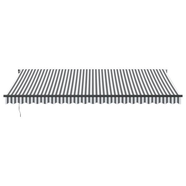 vidaXL Ręcznie zwijana markiza, antracytowo-biała, 500x350 cm