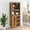 vidaXL Highboard z szufladą 2 pcs Stare drewno Materiał drewnopochodny