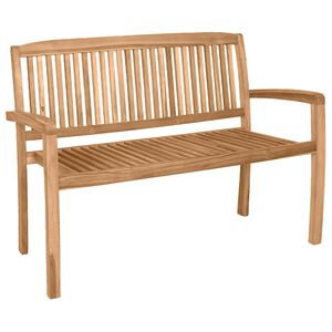 vidaXL 2-osobowa ławka ogrodowa, 120 cm, lite drewno tekowe
