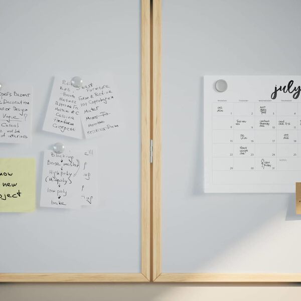 vidaXL Tablica magnetyczna suchościeralna Biały 80 x 1.4 x 80 cm