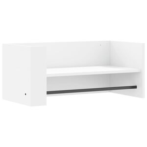 vidaXL P&oacute;łka wisząca, biała, 70,5x35x30,5 cm, materiał drewnopochodny