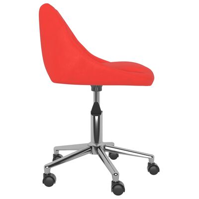 vidaXL Obrotowe krzesła stołowe, 2 szt., czerwone, sztuczna skóra