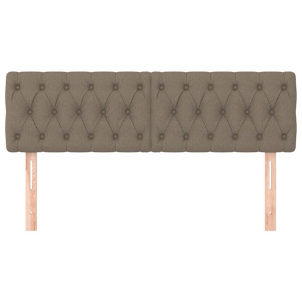 vidaXL Zagł&oacute;wki, taupe, 144x7x78/88 cm, tkanina