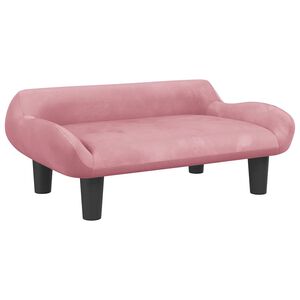 vidaXL Sofa dla dzieci, r&oacute;żowa, 70x40x24 cm, aksamit