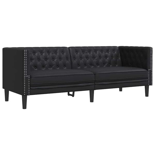 vidaXL Sofa do salonu 3 pcs Czarny 194 x 74,5 x 70,5 cm