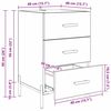 vidaXL Szafka Nocna Czarny Dąb 40 x 40 x 66 cm Materiał drewnopochodny