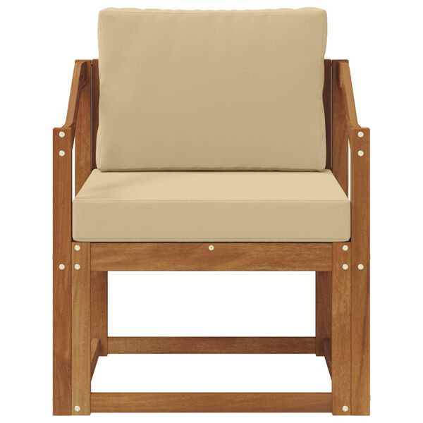 vidaXL Sofa na zewnątrz Lite drewno akacjowe i poliester Naturalny