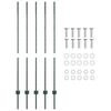 vidaXL Słupek ogrodzeniowy. 5 pcs Zielony 140 cm Stal