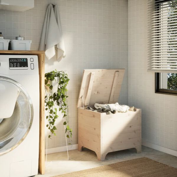 vidaXL Skrzynia z wiekiem RANA, 60x49x54 cm, lite drewno sosnowe