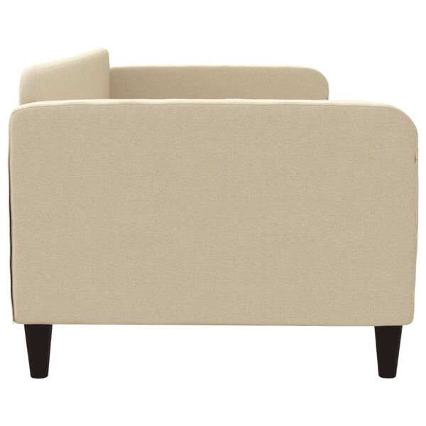 vidaXL Sofa z funkcją spania, kremowe, 90x200 cm, obita tkaniną