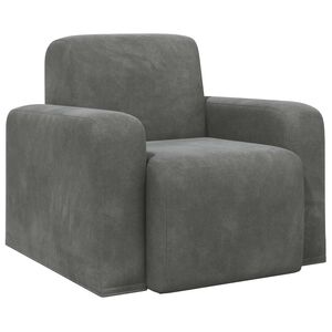 vidaXL Fotel ciemnoszary Welur