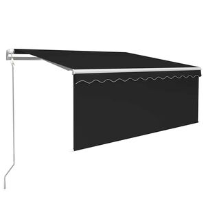 vidaXL Automatyczna markiza z zasłoną, LED i czujnikiem, 3x2,5 m