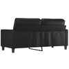 vidaXL 2-osobowa sofa, czarna, 140 cm, sztuczna sk&oacute;ra