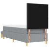 vidaXL Ł&oacute;żko sprężynowe z materacem Jasnoszary 80 x 200 cm tkanina