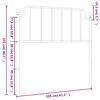 vidaXL Metalowe wezgłowie, białe, 100 cm