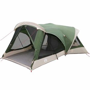 vidaXL Namiot rodzinny 14-osobowy Zielony Polyester 185T z powłoką PU