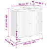 vidaXL Donica ogrodowa z wyści&oacute;łką, 100x50x100cm, lite drewno akacjowe