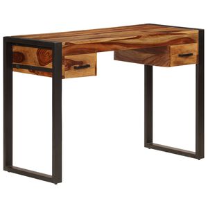 vidaXL Biurko z 2 szufladami, 110x50x77 cm, lite drewno akacjowe