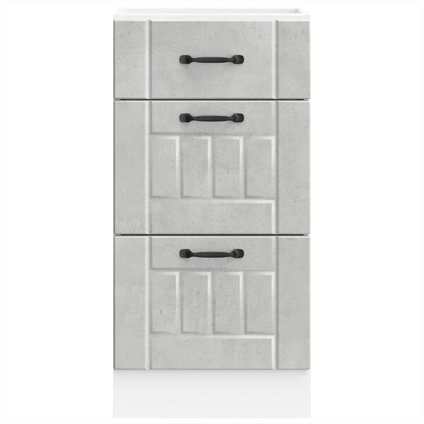 vidaXL Szafka kuchenna dolna &bdquo;Lucca&rdquo; Betonowa szarość Drewno klejone