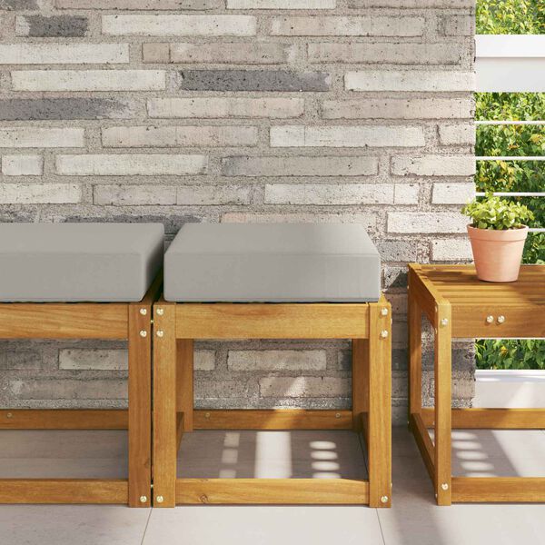 vidaXL Poduszka siedzeniowa na zewnątrz Szary 40 x 40 x 8 cm