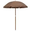 vidaXL Parasol ogrodowy na stalowym słupku, 180 cm, taupe