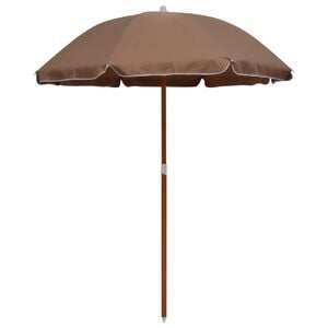 vidaXL Parasol ogrodowy na stalowym słupku, 180 cm, taupe