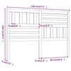 vidaXL Wezgłowie łóżka, czarne, 146x4x100 cm, lite drewno sosnowe