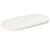 vidaXL Blat stołu, biały, 60x30x2,5 cm, lite drewno sosnowe, owalny