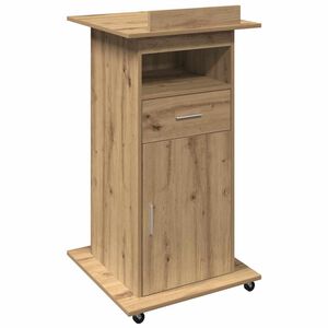 vidaXL Podium Dąb rzemieślniczy Drewno inżynieryjne 55 x 55 x 107 cm