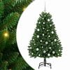 vidaXL Sztuczna choinka 150 cm 150 LED Ciepła biel PVC i stal zielony